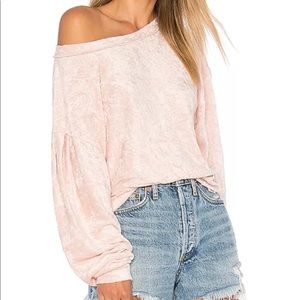 We The Free Crushed Velvet Milan Layering Top M